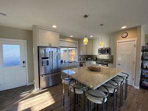 You enter the home immediately in to the well appointed kitchen stocked with everything you need to create a memorable meal.