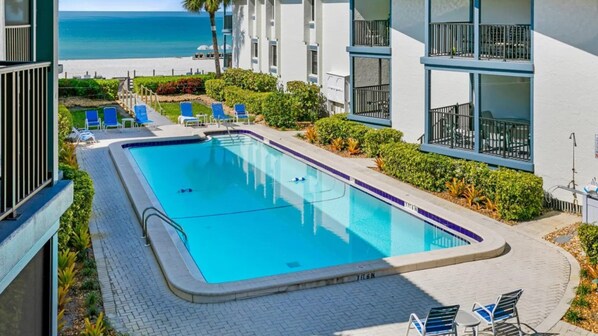 Heated Pool with Loungers