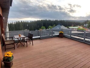 Wood, Wood Flooring, Flooring, Floor, Deck, Hardwood, Wood Stain, Plank, Outdoor Furniture, Balcony