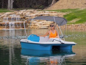Enjoy the private pond onsite!