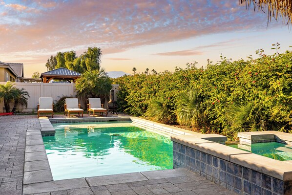 Private pool for a personal backyard oasis.