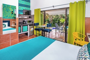 Wonderful space with kitchenette and private patio.