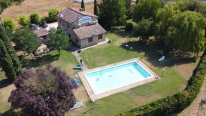 Swimming Pool, Estate, Farmhouse, Hacienda, Lawn, Yard, Backyard, Villa