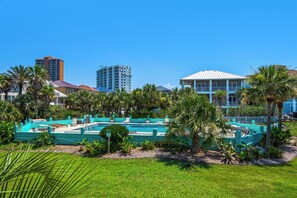 Balcony view of the pool