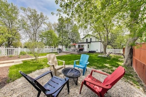 Fenced-in Backyard with Fire Pit