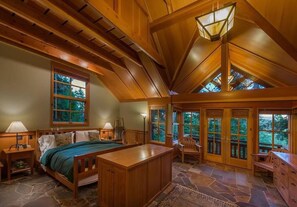 Bedroom 1: King bed
