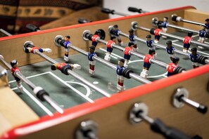 Foosball table in man cave