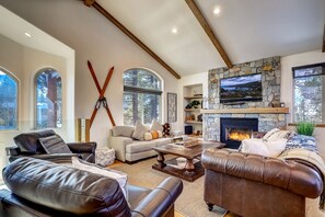 Living room with comfy decor!
