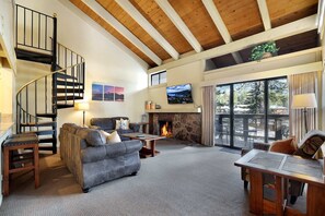 Wood burning fireplace