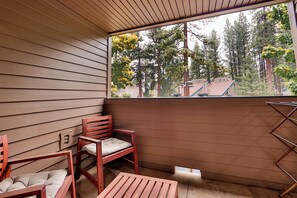 Breathe in the fresh air and enjoy the views from the bedroom balcony
