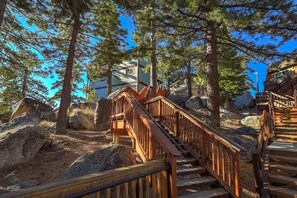 4 flights of stairs to front door