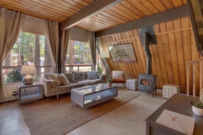 Warm up with your family around the fireplace