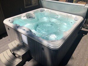 Private outdoor hot tub