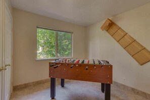 Game room with foosball table