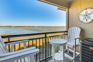 Private Balcony | Views of Murrells Inlet Marsh Walk