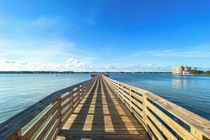 The pier is a great place to take a walk to if you would like to see some wildlife, fish, or simply watch the others fish. The lagoon is beautiful!