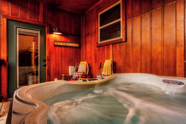 Relax and unwind in the hot tub!