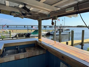 Porch tiki bar area
