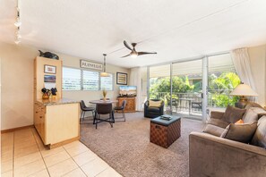 Great room is open concept with Kitchen, dining area and living room