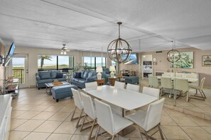 Open concept w/ dining area looking out towards the water!