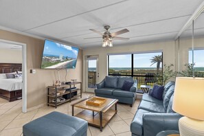 From your living area catch the views of the beach and sunrise!