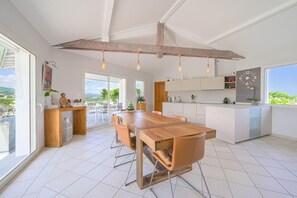 Kitchen and dining area