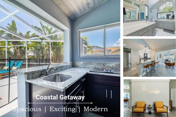 Soak up the coastal vibes in this modern retreat—perfect for group dinners, sunny pool days, and relaxing in style.
