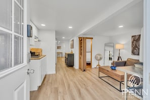 Step into a bright, cozy retreat perfect for relaxing after a day of exploring the city.