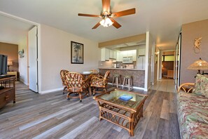 Master suite is off the living room