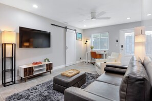Modern, bright interior.