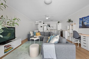 Relax on the gigantic couch...
