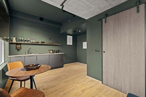 Dining area and kitchenette
