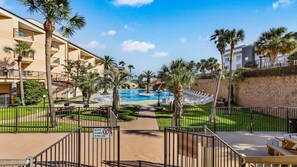 Direct access from your balcony to our huge main pool!