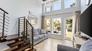 Queen sofa bed with beautiful views!