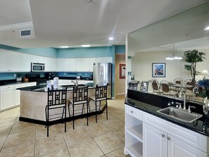 Dining Area and Kitchen - Wet Bar