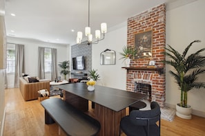 Open-concept living and dining spaces