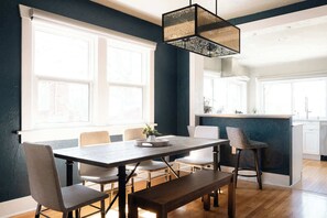 Dining area and kitchen