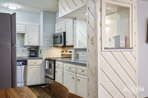 Modern appliances meet retro charm. Cook up a storm or just enjoy the aesthetic!