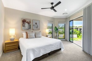 Wake up to the gentle morning light after a restful night in the king bed of the primary suite, then step onto the private balcony to savour your first cup of coffee.