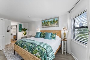Total relaxation .. .water views & 65" TV while laying in the king-size bed