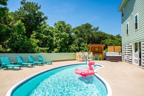 Enjoy a swim in this private pool surrounded by nature
