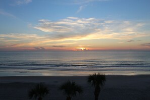 Enjoy incredible sunrise views over the ocean