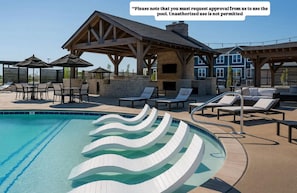 There is a seasonal pool that is open when the weather permits