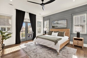 These beautiful French doors open straight to the screened porch, bringing in the fresh breeze and the perfect start to your day.