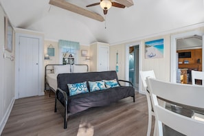 King bed with futon