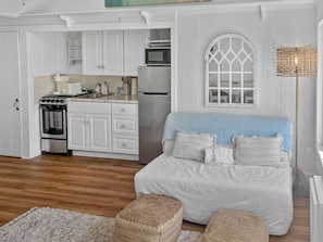 Sofa off of kitchen
