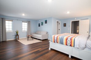 Master living room with king bed/sofa bed with view