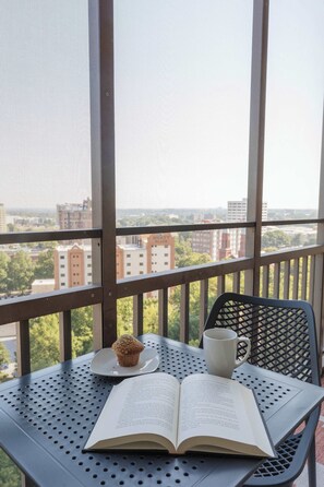 Relax and unwind in your cozy outdoor seating area.

