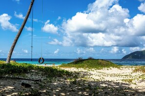 Lazy days at Long Bay beach a few mins drive away