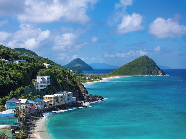 Stunning West End - Apple Bay with Long Bay & Smuggler's Cove behind 